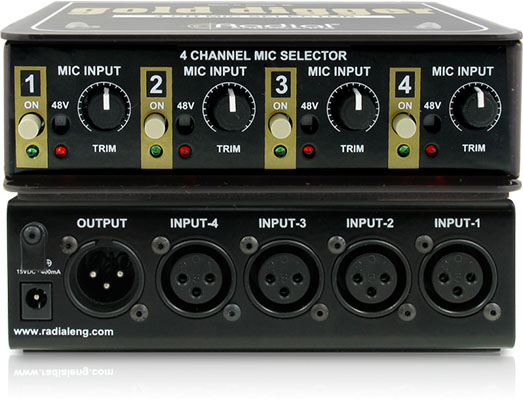 Radial- Gold Digger 4-Channel Mic Selector ($349.99)