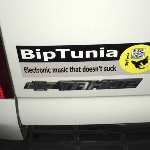 BipTunia bumper stickers are free