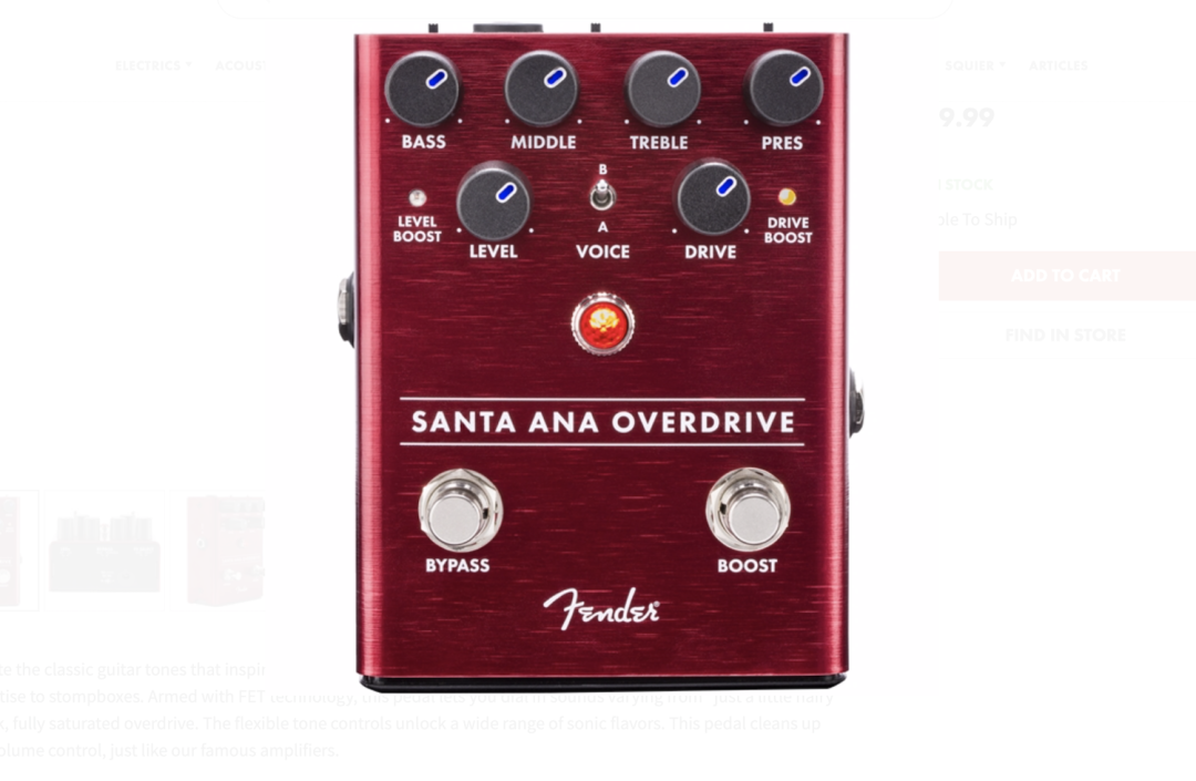 Fender Santa Ana Overdrive Pedal Review