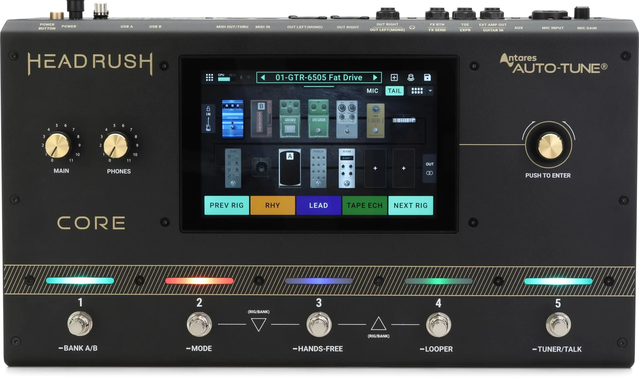 headrush core guitar multi-effect/amp modeler/vocal processor unit