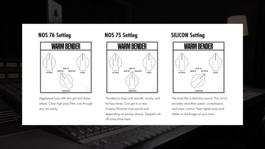 Warm Bender Tone Settings